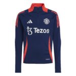 adidas Man Utd Half Zip Training Top Navy/Red (Kids) - Image 5