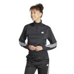 adidas ICONIC 3S TRACKSUIT TOP Black White (Womens) - Image 3