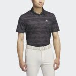 adidas Ultimate365 HEAT.RDY Stripe Golf Polo Shirt Carbon/Black (Men’s) - Image 4