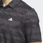 adidas Ultimate365 HEAT.RDY Stripe Golf Polo Shirt Carbon/Black (Men’s) - Image 8