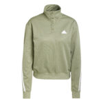 adidas ICONIC 3S Track Suit Top Green (Womens) - Image 2