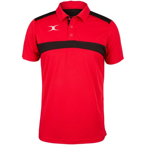 Gilbert Nenagh Ormond RFC Photon Polo Shirt Red/Black Club Crested (Adults)