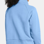Under ARmour UA Rival Fleece ½ Zip Top Black | Blue | White | Siclia Green (Women's) - Image 6
