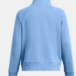 Under ARmour UA Rival Fleece ½ Zip Top Black | Blue | White | Siclia Green (Women's) - Image 9