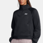 Under Armour UA Armour Fleece® Pro ½ Zip Top Black (Women's) - Image 6