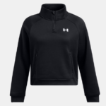 Under Armour UA Armour Fleece® Pro ½ Zip Top Black (Women's) - Image 3
