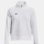 Under ARmour UA Rival Fleece ½ Zip Top Black | Blue | White | Siclia Green (Women's) - Image 13