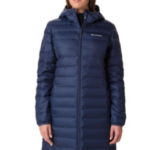 Columbia LAKE 22 Long Down Hooded Jacket Navy (Women's) - Image 4