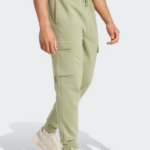 adidas Essentials Fleece Regular Tapered Cargo Joggers Tent Green (Men's) - Image 3