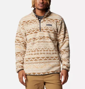 Columbia Rugged Ridge™ III Printed Sherpa Half Snap Fleece Top Darkstone (Men’s)