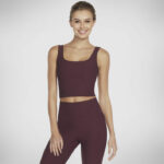 Skechers GO FLEX RIB Longline Bra Burgundy (Women's) - Image 4