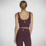 Skechers GO FLEX RIB Longline Bra Burgundy (Women's) - Image 3