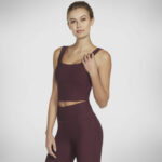 Skechers GO FLEX RIB Longline Bra Burgundy (Women's) - Image 2