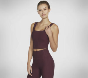 Skechers GO FLEX RIB Longline Bra Burgundy (Women's)