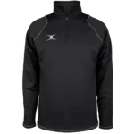 Gilbert Nenagh Ormond Rugby Club RFC QUEST 2 1/4 ZIP FLEECE BLACK Club Crested (Kid/Adults) - Image 3
