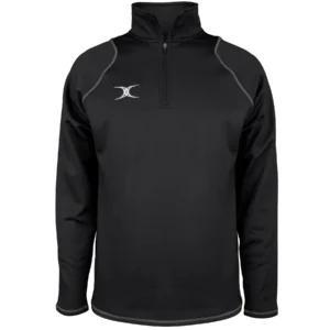 Gilbert Nenagh Ormond Rugby Club RFC QUEST 2 1/4 ZIP FLEECE BLACK Club Crested (Kid/Adults)