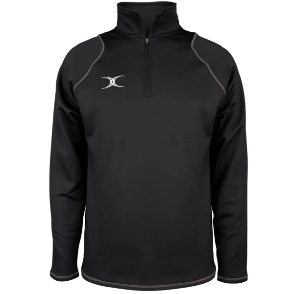 Gilbert Nenagh Ormond Rugby Club RFC QUEST 2 1/4 ZIP FLEECE BLACK Club Crested (Kid/Adults)
