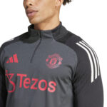 adidas Manchester United 2024/25 Quarter Zip Tiro 24 Training Top Carbon/Black (Kid/Adults) - Image 7
