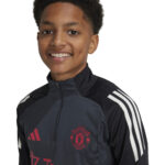 adidas Manchester United 2024/25 Quarter Zip Tiro 24 Training Top Carbon/Black (Kid/Adults) - Image 11