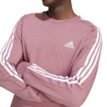 adidas  Essentials Fleece 3-Stripes Crew Sweatshirt Crimson Pink (Men's) - Image 7