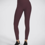 Skechers GO FLEX RIB™ FL HW Legging Black / Burgundry (Women's) - Image 2