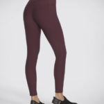 Skechers GO FLEX RIB™ FL HW Legging Black / Burgundry (Women's) - Image 3