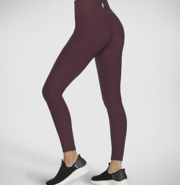 Skechers GO FLEX RIB™ FL HW Legging Black / Burgundry (Women's)