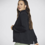 Skechers Hoodless Hoodie GO WALK Everywhere Jacket Black (Women's) - Image 4