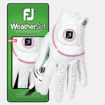 FOOTJOY WeatherSof® Left Hand Golf Glove White/Pink (Women's) - Image 2