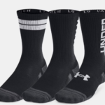 Under Armour  UA Performance Tech 3-Pack Crew Socks Black | White (Unisex) - Image 6