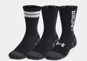 Under Armour  UA Performance Tech 3-Pack Crew Socks Black | White (Unisex)