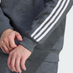 adidas Essentials Fleece 3-Stripes Crew Sweatshirt Grey (Men’s) - Image 6