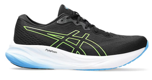 ASICS GEL-PULSE 15 Running Shoe Black/Green (Mens)