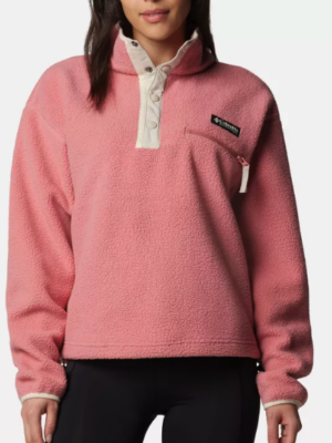 Columbia Helvetia Cropped half snap fleece (Women's) (Pink Agave)