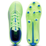 Puma Ultra 5 Play FG  Football Boots Fizzy Apple/Blue (Kids) - Image 3