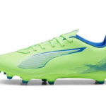 Puma Ultra 5 Play FG  Football Boots Fizzy Apple/Blue (Kids) - Image 4