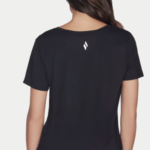 Skechers GO DRI® Serene V-Neck Top Black (Women's) - Image 2