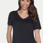 Skechers GO DRI® Serene V-Neck Top Black (Women's) - Image 4