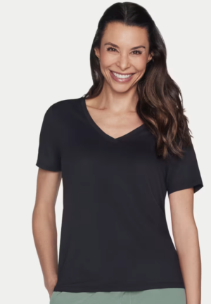 Skechers GO DRI® Serene V-Neck Top Black (Women's)