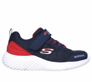 Skechers Bounder - Dripper Drop Runner  Navy Red (Kids)  Waterproof