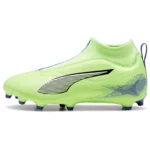 Puma Ultra Match+ FG/AG Laceless Football Boots Fizzy Apple/Blue  (Kids) - Image 2