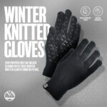 Six Peaks Winter Knitted Gloves Black (Unisex) - Image 2