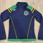 Ballinree School Uniform Half Zip Navy/Green/Gold Track Top - Image 3