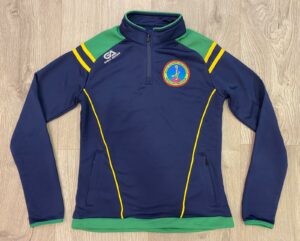 Ballinree School Uniform Half Zip Navy/Green/Gold Track Top