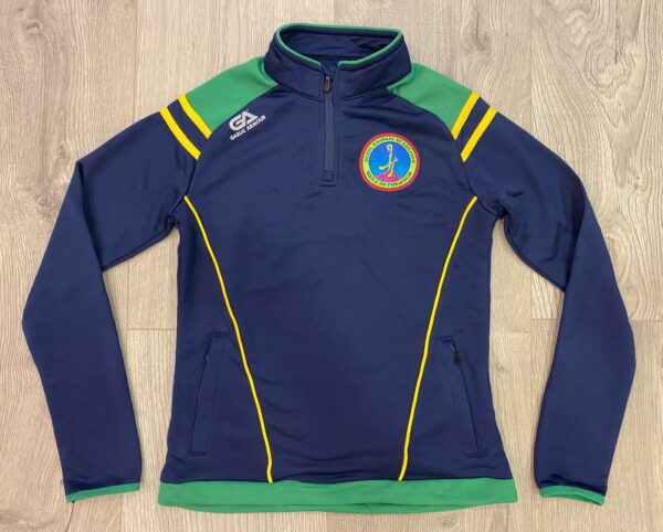 Ballinree School Uniform Half Zip Navy/Green/Gold Track Top