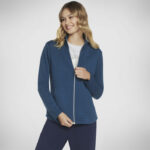 Skechers Hoodless Hoodies™ GO WALK Wear™ Shine Jacket Teal (Ladies) - Image 5