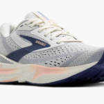 Brooks Adrenaline GTS 24 Running Shoe WIDE Fit Grey/Blue Ribbon/Peach (Women's) - Image 3