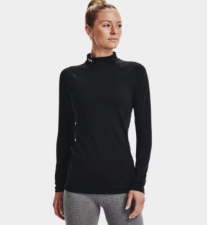 Under Armour Coldgear Mock Neck Long Sleeve (Women's) (Black)