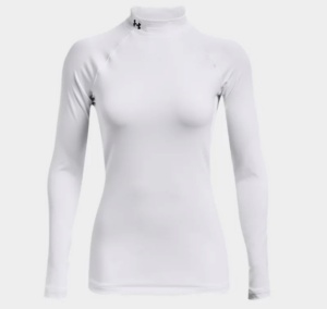 Under Armour Coldgear Mock Neck Long Sleeve (Women's) (White)