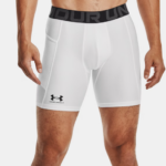 Under Armour HeatGear® Compression Shorts  Black | White (Men's) - Image 7